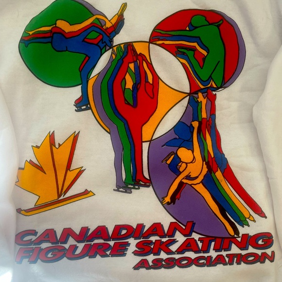 Vintage crewneck sweatshirt. Canadian Fiqure Skating Association. 1992 France. - Picture 2 of 4